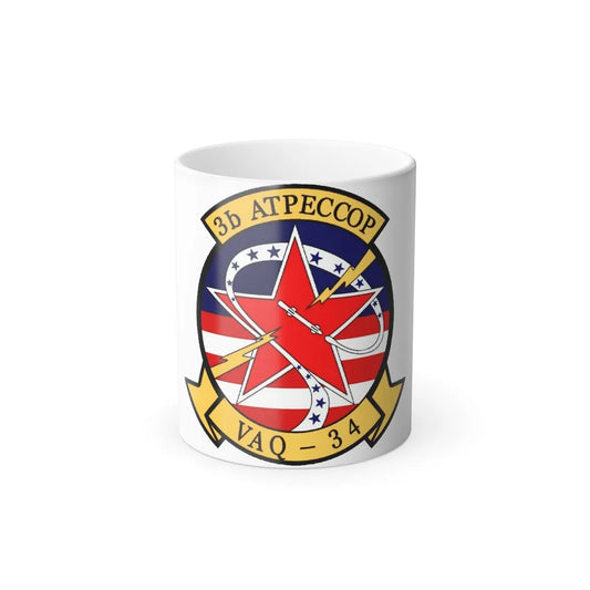 VAQ 34 Tactical Electronic Warfare Squadron 34 (U.S. Navy) Color Changing Mug 11oz-11oz-Go Mug Yourself