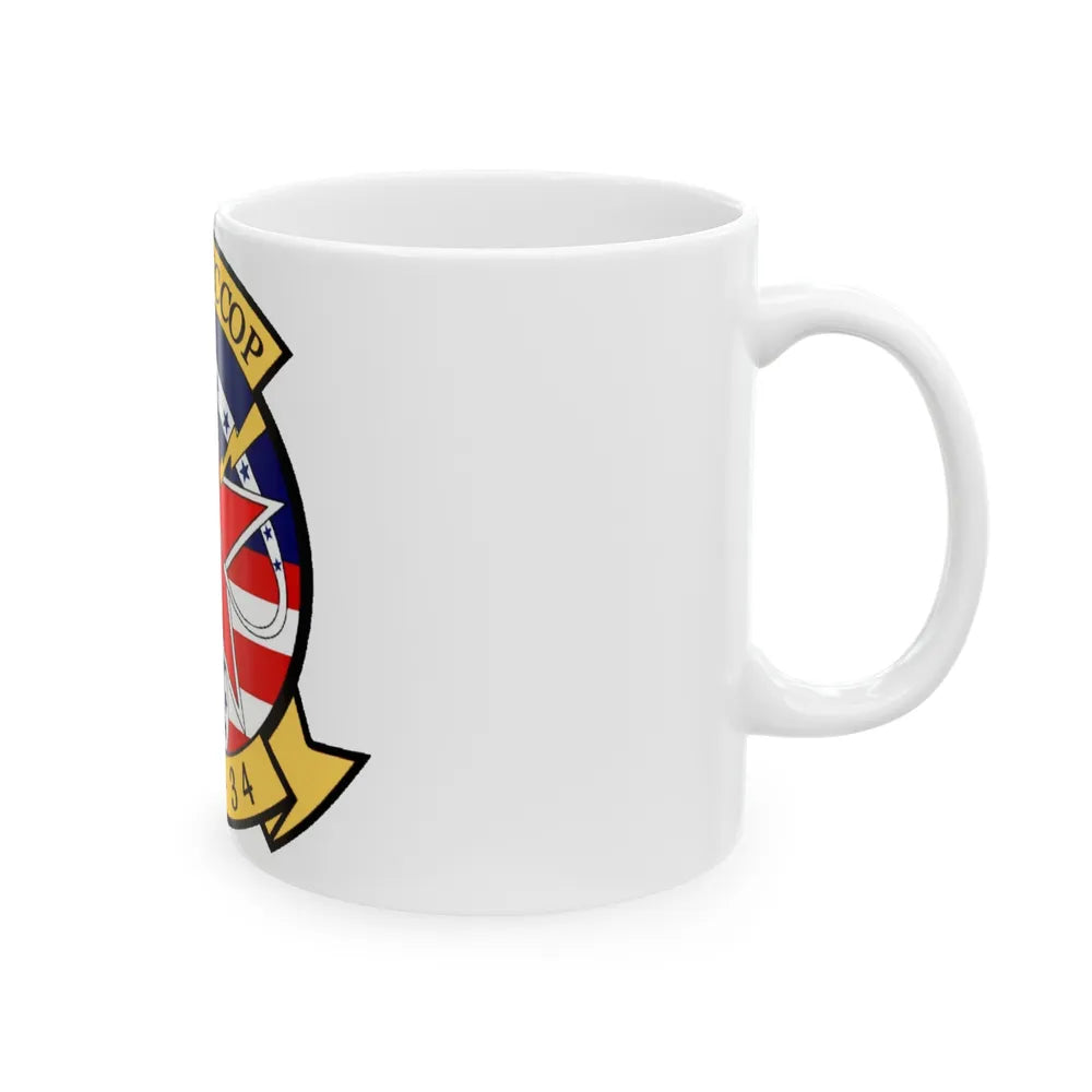 VAQ 34 Tactical Electronic Warfare Squadron 34 (U.S. Navy) White Coffee Mug-Go Mug Yourself