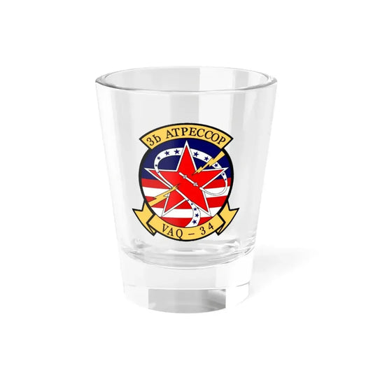 VAQ 34 Tactical Electronic Warfare Squadron 34 (U.S. Navy) Shot Glass 1.5oz 1.5oz - Go Mug Yourself