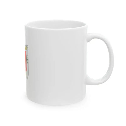 Variant flag of Tlaxcala on field of white (Mexico) White Coffee Mug - Go Mug Yourself