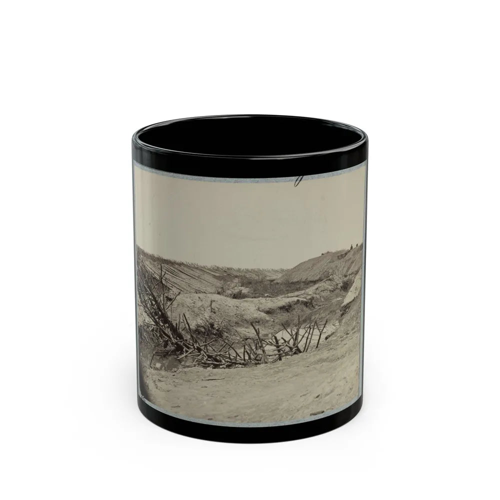 Variety Of Barricades In Use Near Petersburg, Virginia (U.S. Civil War) Black Coffee Mug-11oz-Go Mug Yourself