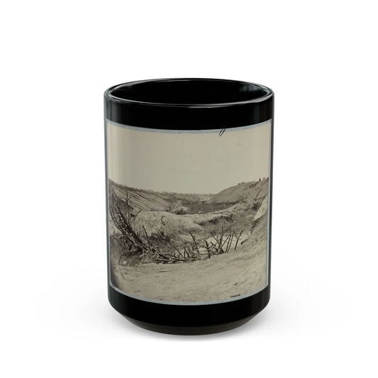 Variety Of Barricades In Use Near Petersburg, Virginia (U.S. Civil War) Black Coffee Mug-15oz-Go Mug Yourself