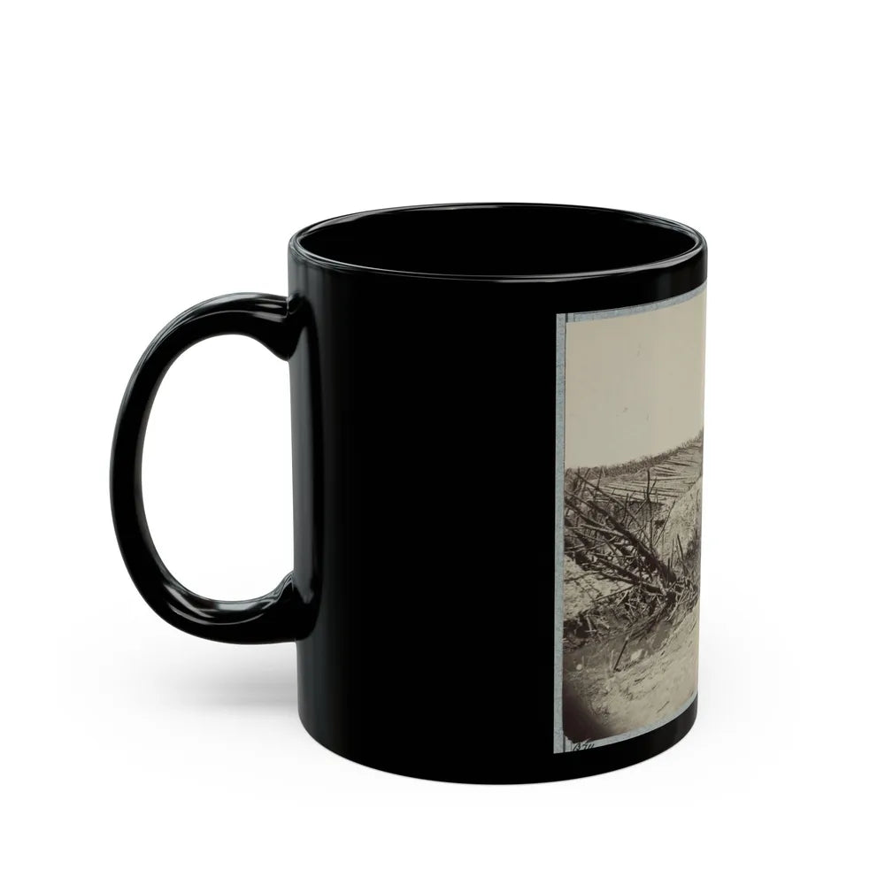 Variety Of Barricades In Use Near Petersburg, Virginia (U.S. Civil War) Black Coffee Mug-Go Mug Yourself