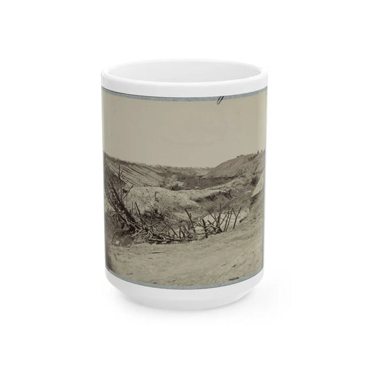 Variety Of Barricades In Use Near Petersburg, Virginia (U.S. Civil War) White Coffee Mug-15oz-Go Mug Yourself