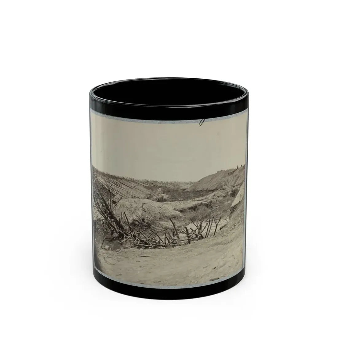 Variety Of Barricades In Use Near Petersburg, Virginia (U.S. Civil War) Black Coffee Mug 11oz - Go Mug Yourself