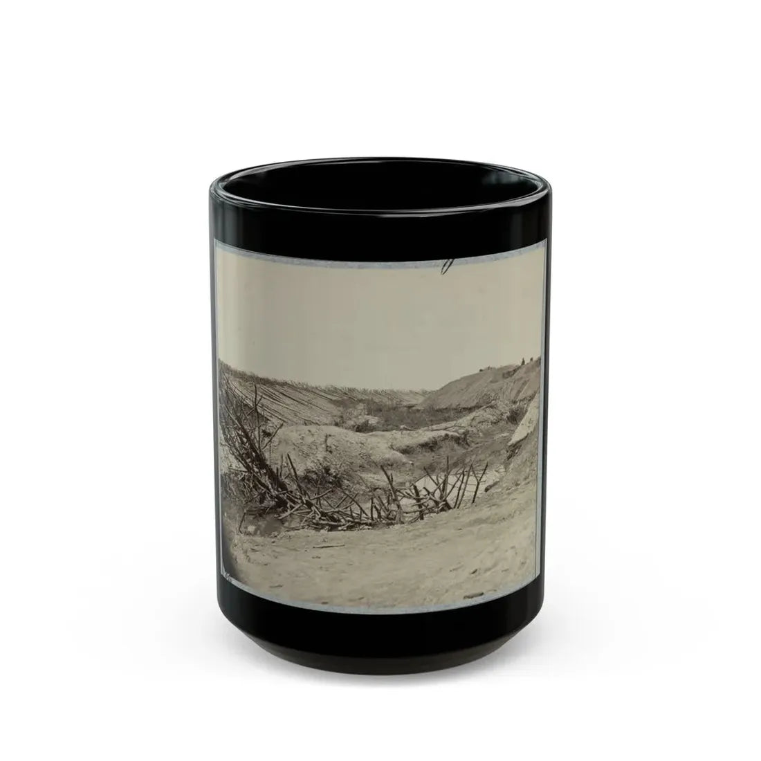 Variety Of Barricades In Use Near Petersburg, Virginia (U.S. Civil War) Black Coffee Mug 15oz - Go Mug Yourself