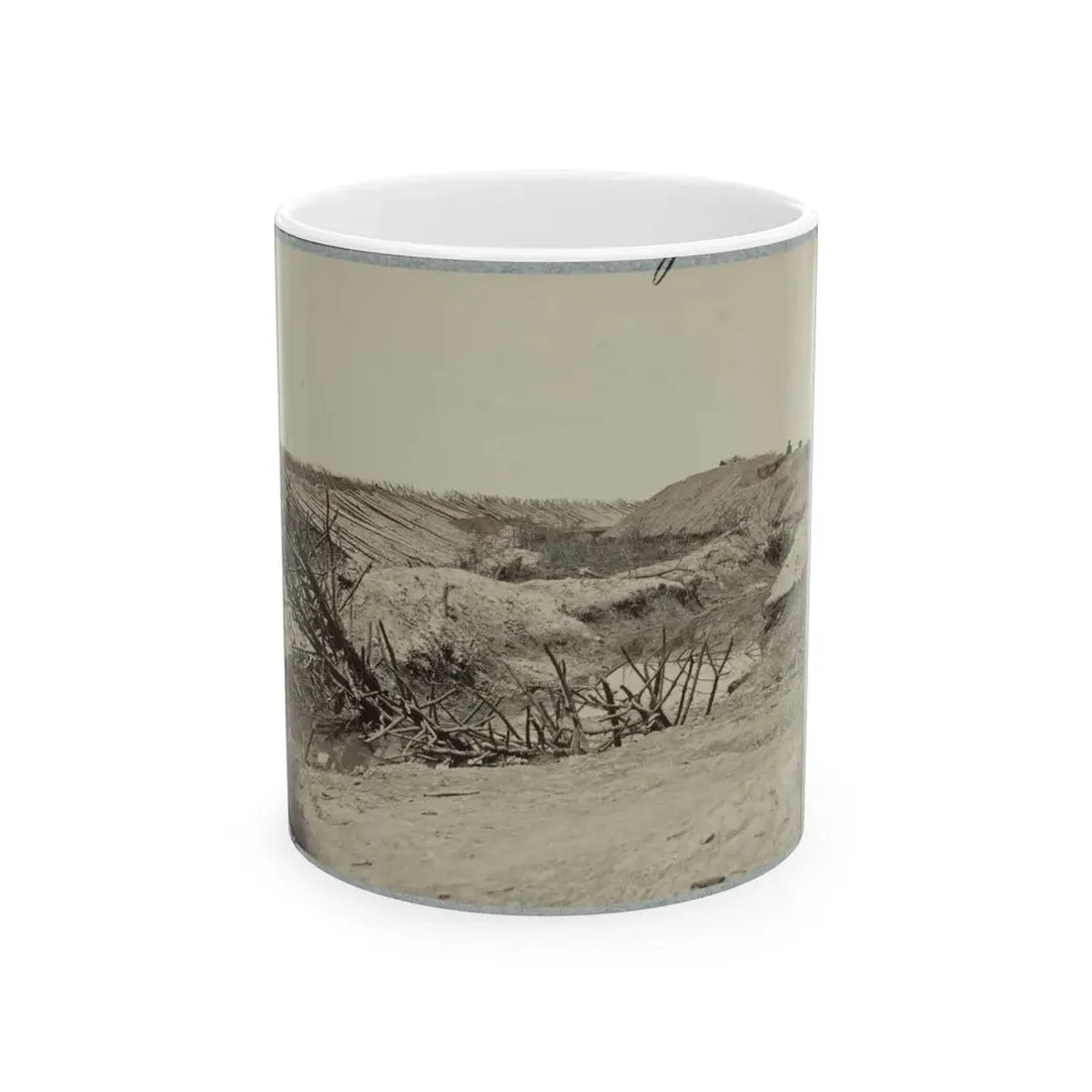 Variety Of Barricades In Use Near Petersburg, Virginia (U.S. Civil War) White Coffee Mug 11oz - Go Mug Yourself