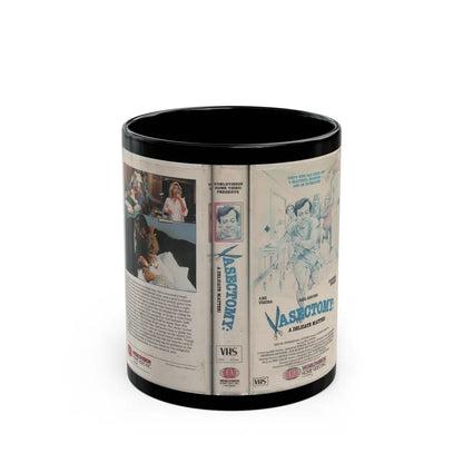 VASECTOMY A DELICATE MATTER (VHS COVER) - Black Coffee Mug-11oz-Go Mug Yourself