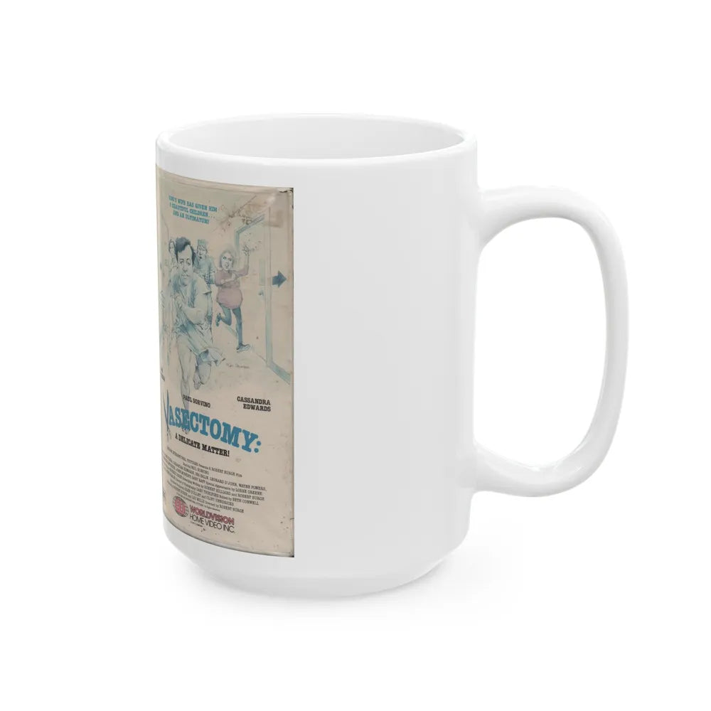 VASECTOMY A DELICATE MATTER (VHS COVER) - White Coffee Mug-Go Mug Yourself