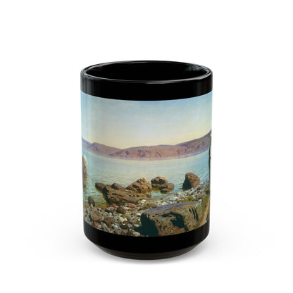 Vasily Polenov - At the Genisaret Lake 1888 - Black Coffee Mug-15oz-Go Mug Yourself