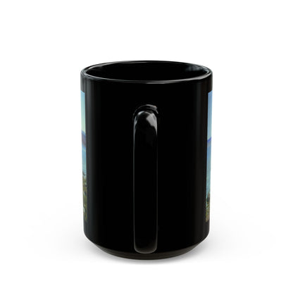 Vasily Polenov - At the Genisaret Lake 1888 - Black Coffee Mug-Go Mug Yourself