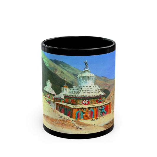 Vasily Vereshchagin (1842-1904) Reliquaries in Ladakh - Black Coffee Mug-11oz-Go Mug Yourself