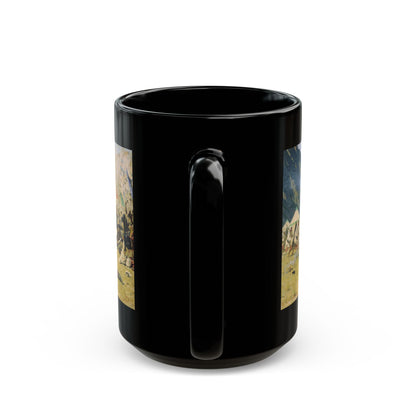 Vasily Vereshchagin (1842-1904) Surprise attack - 1871 - Black Coffee Mug-Go Mug Yourself