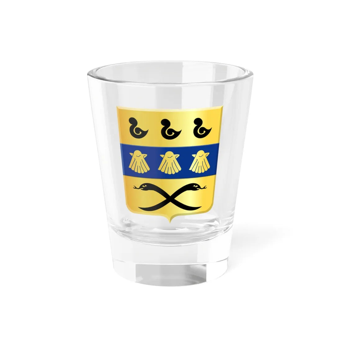 Vaux-sur-Sûre wapen (Belgium) (Coat of Arms) Shot Glass 1.5oz 1.5oz - Go Mug Yourself