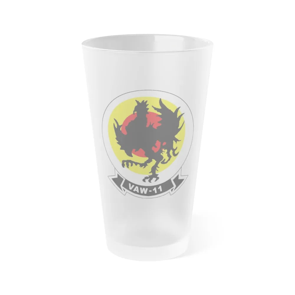 VAW 11 Carrier Airborne Early Warning Squadron 11 (U.S. Navy) Frosted Pint Glass 16oz-Go Mug Yourself