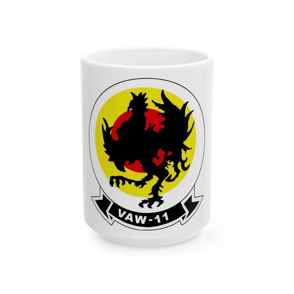 VAW 11 Carrier Airborne Early Warning Squadron 11 (U.S. Navy) White Coffee Mug-15oz-Go Mug Yourself