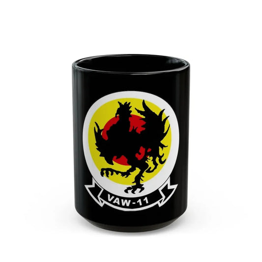 VAW 11 Carrier Airborne Early Warning Squadron 11 (U.S. Navy) Black Coffee Mug 15oz - Go Mug Yourself