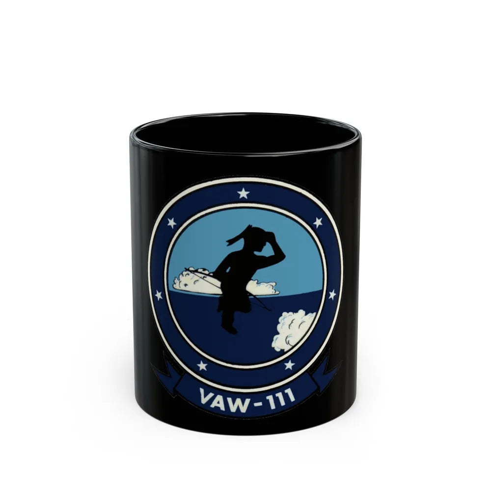 VAW 111 (U.S. Navy) Black Coffee Mug-11oz-Go Mug Yourself