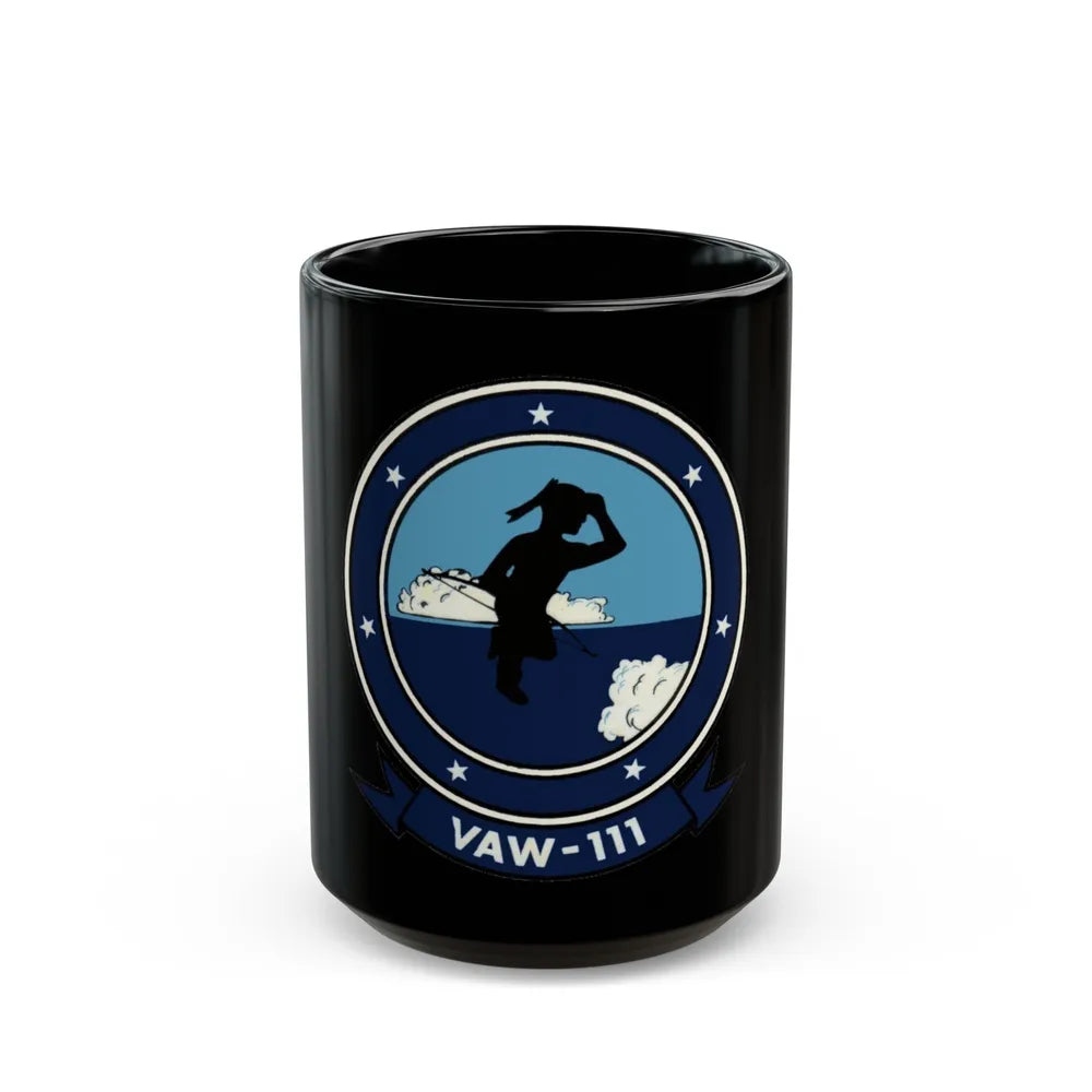 VAW 111 (U.S. Navy) Black Coffee Mug-15oz-Go Mug Yourself