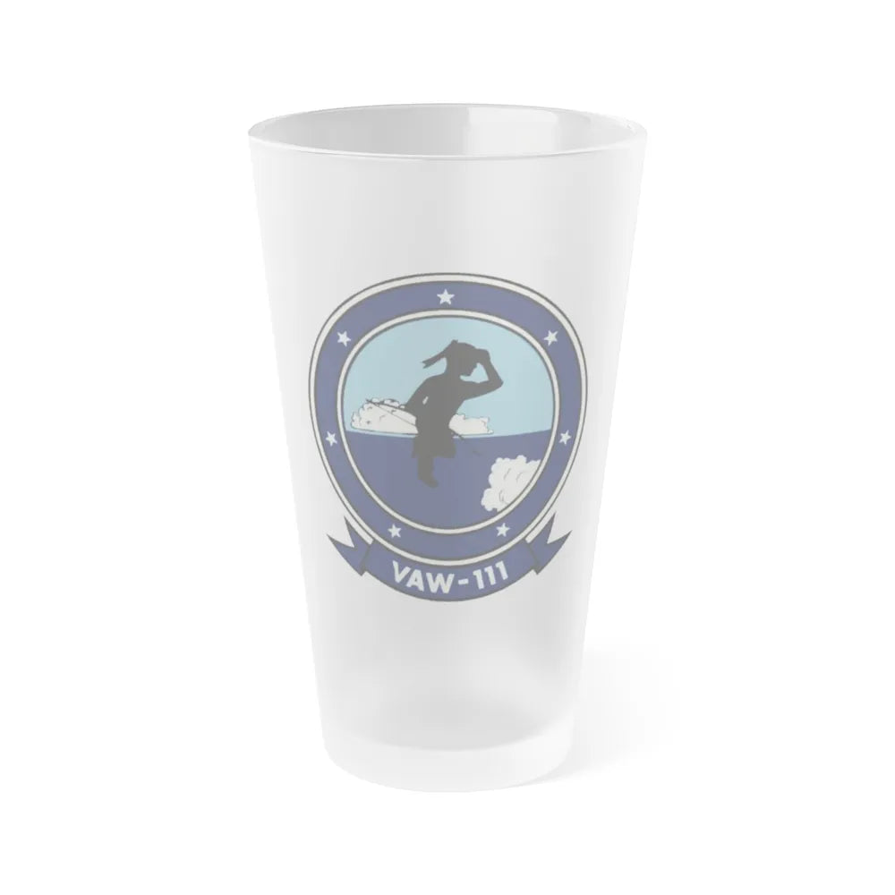 VAW 111 (U.S. Navy) Frosted Pint Glass 16oz-Go Mug Yourself