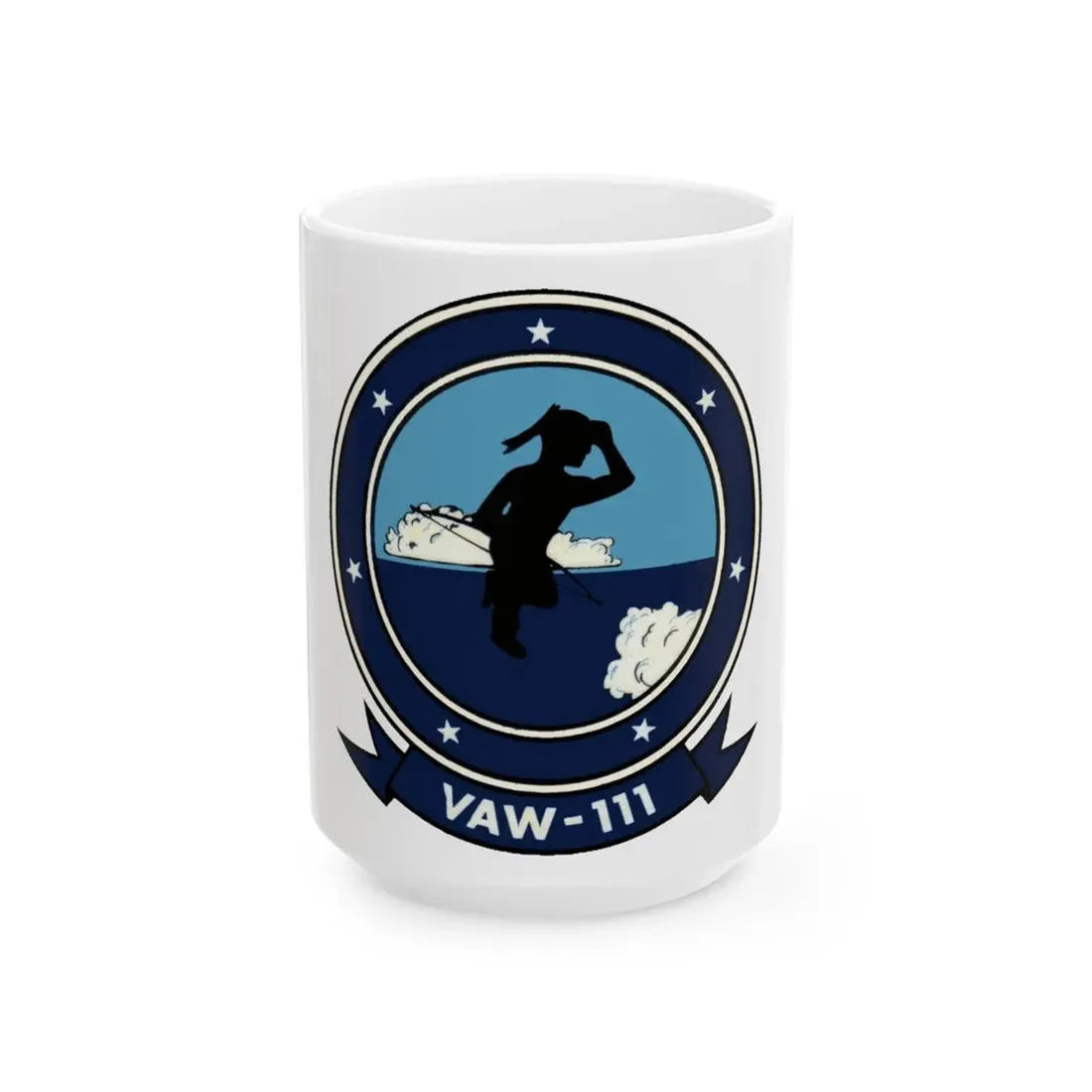 VAW 111 (U.S. Navy) White Coffee Mug 15oz - Go Mug Yourself