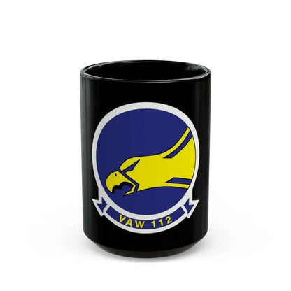 VAW 112 (U.S. Navy) Black Coffee Mug-15oz-Go Mug Yourself