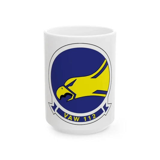 VAW 112 (U.S. Navy) White Coffee Mug 15oz - Go Mug Yourself