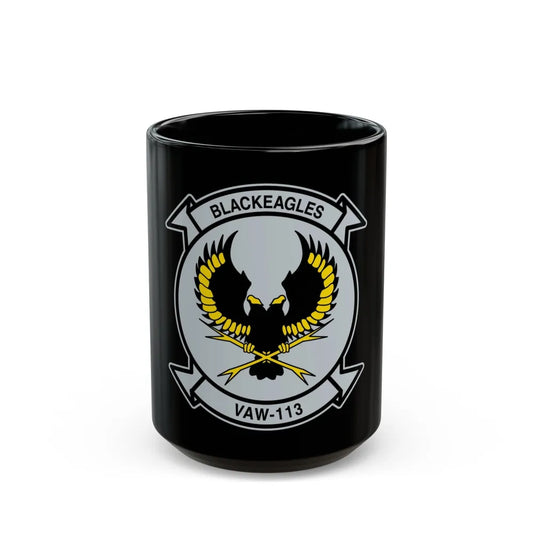 VAW 113 Blackeagles (U.S. Navy) Black Coffee Mug-15oz-Go Mug Yourself