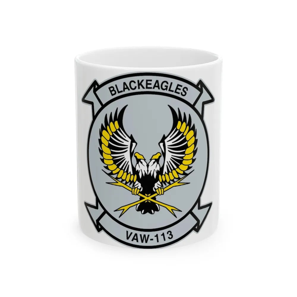 VAW 113 Blackeagles (U.S. Navy) White Coffee Mug-11oz-Go Mug Yourself