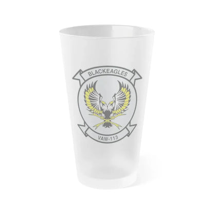 VAW 113 Blackeagles (U.S. Navy) Frosted Pint Glass 16oz Default Title - Go Mug Yourself