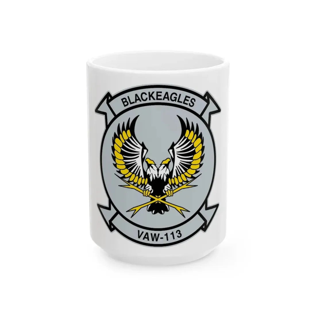 VAW 113 Blackeagles (U.S. Navy) White Coffee Mug 15oz - Go Mug Yourself
