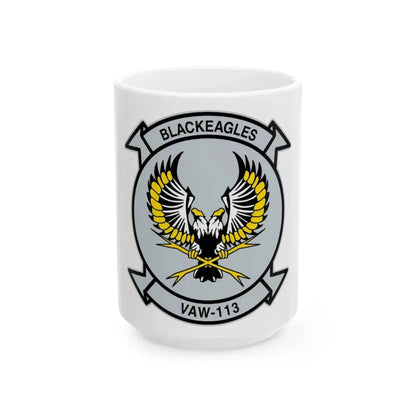 VAW 113 Blackeagles (U.S. Navy) White Coffee Mug 15oz - Go Mug Yourself
