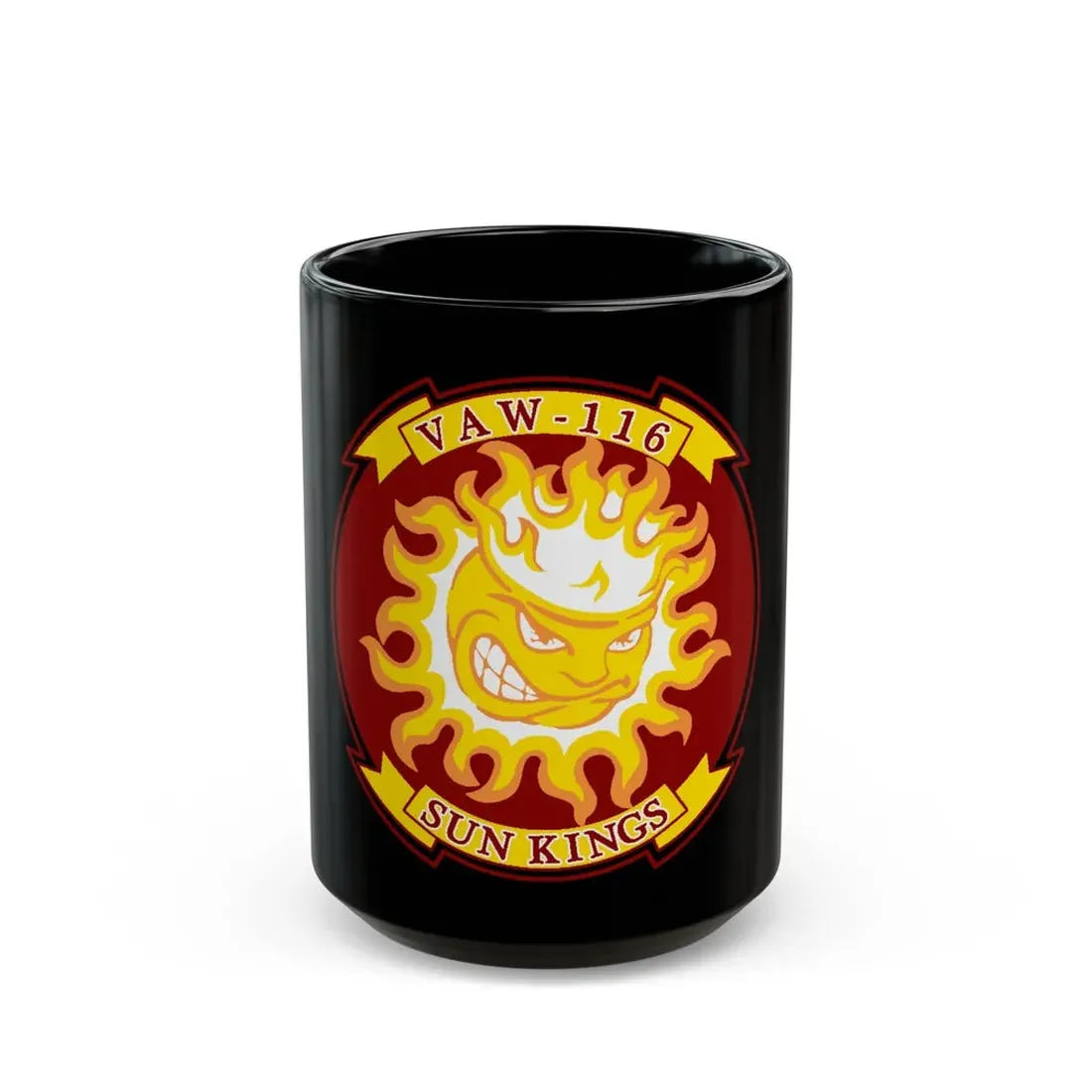 VAW 116 Sun Kings (U.S. Navy) Black Coffee Mug 15oz - Go Mug Yourself