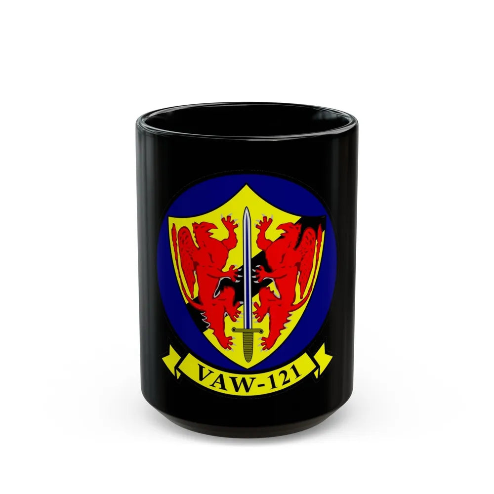 VAW 121 (U.S. Navy) Black Coffee Mug-15oz-Go Mug Yourself