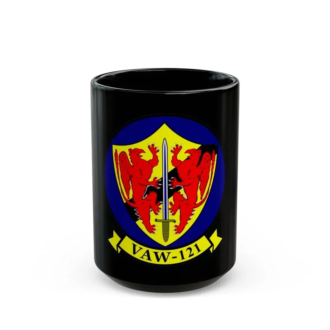 VAW 121 (U.S. Navy) Black Coffee Mug 15oz - Go Mug Yourself