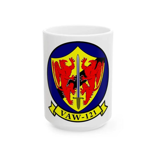 VAW 121 (U.S. Navy) White Coffee Mug 15oz - Go Mug Yourself