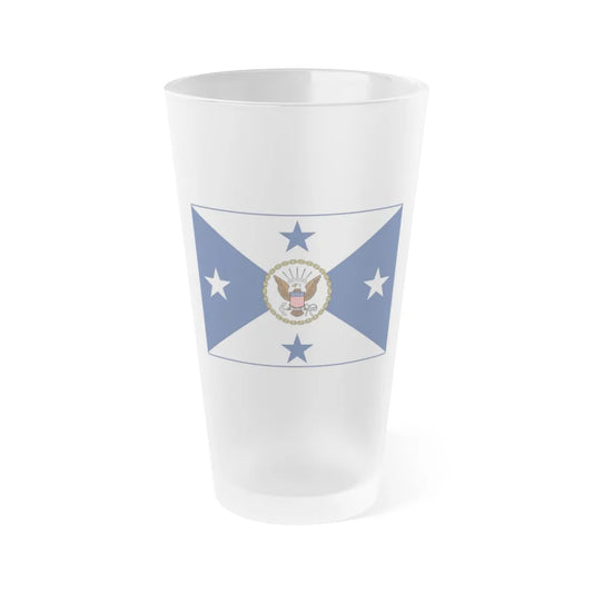 VCNO FLAG NO POLE (U.S. Navy) Frosted Pint Glass 16oz-Go Mug Yourself