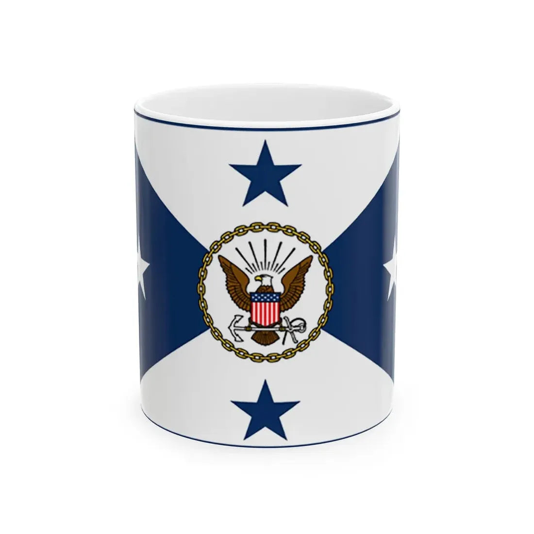 VCNO FLAG NO POLE. (U.S. Navy) White Coffee Mug 11oz - Go Mug Yourself