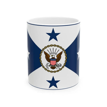 VCNO FLAG NO POLE. (U.S. Navy) White Coffee Mug 11oz - Go Mug Yourself