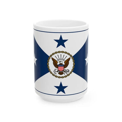 VCNO FLAG NO POLE. (U.S. Navy) White Coffee Mug 15oz - Go Mug Yourself