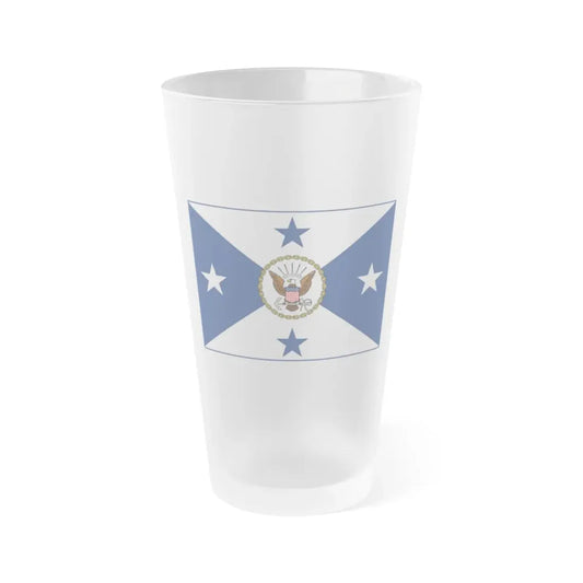 VCNO FLAG NO POLE.1 (U.S. Navy) Frosted Pint Glass 16oz Default Title - Go Mug Yourself