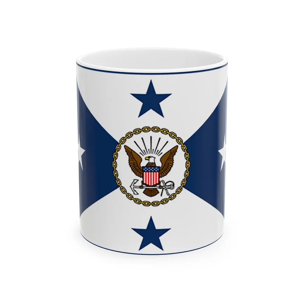 VCNO FLAG NO POLE. (U.S. Navy) White Coffee Mug-11oz-Go Mug Yourself