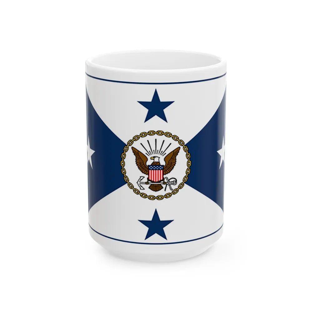 VCNO FLAG NO POLE. (U.S. Navy) White Coffee Mug-15oz-Go Mug Yourself