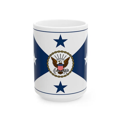 VCNO FLAG NO POLE. (U.S. Navy) White Coffee Mug-15oz-Go Mug Yourself