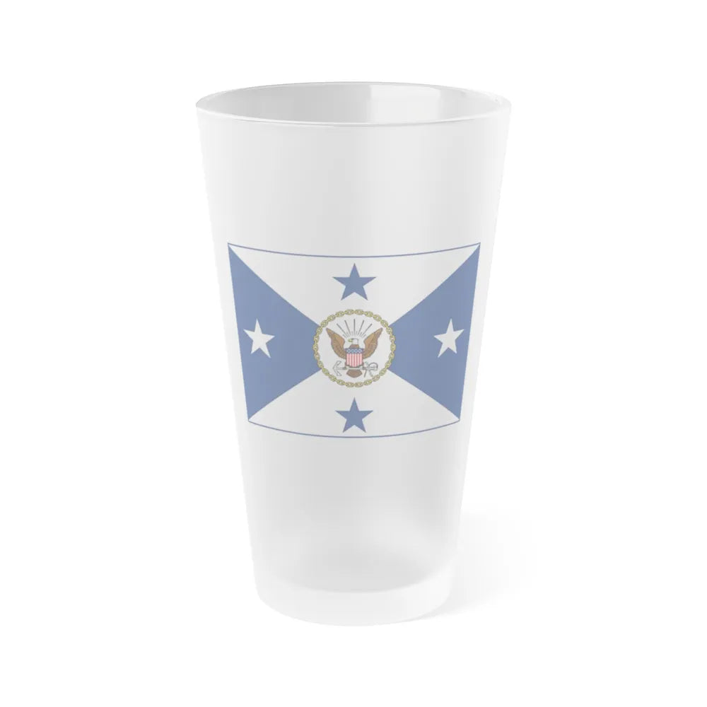 VCNO FLAG NO POLE.1 (U.S. Navy) Frosted Pint Glass 16oz-Go Mug Yourself