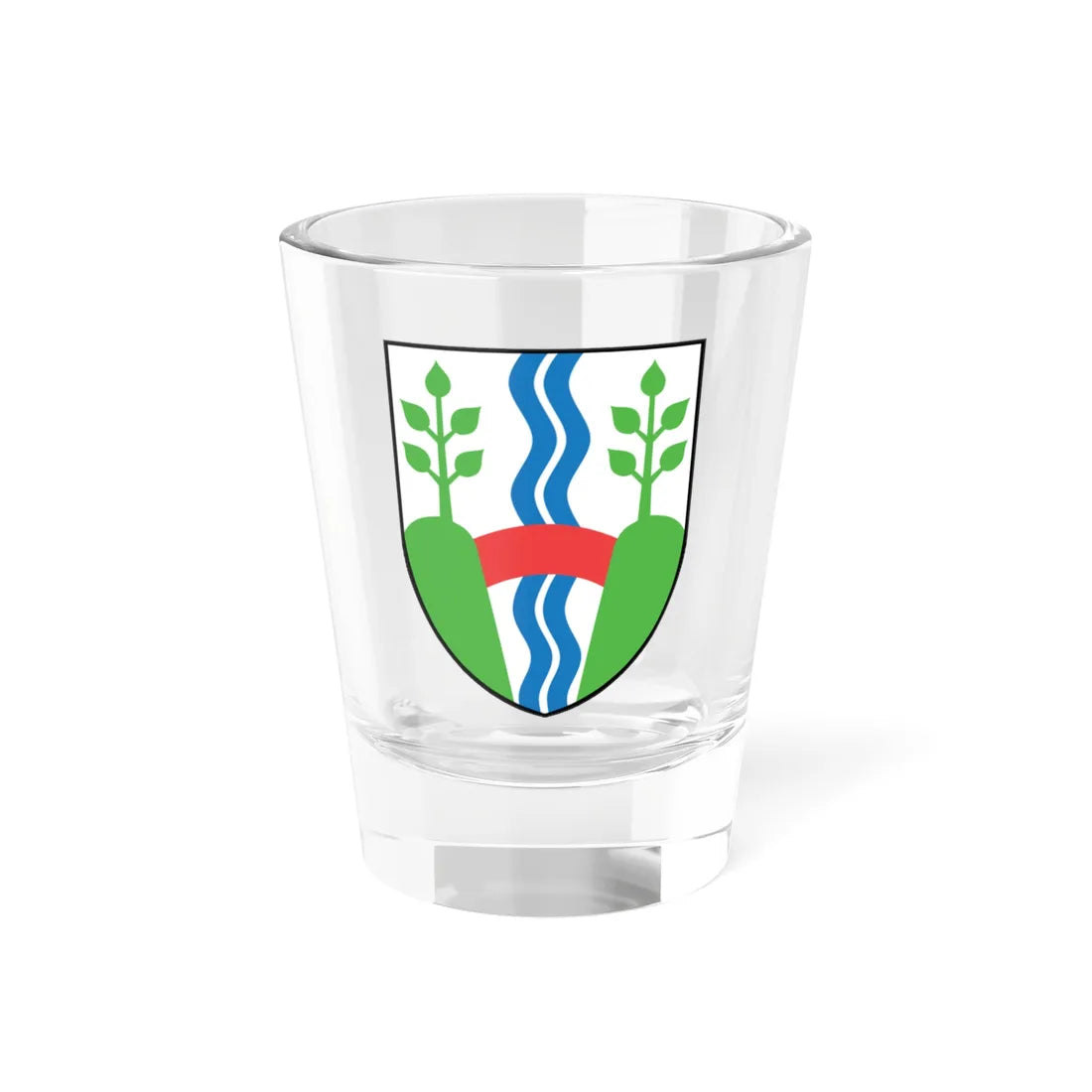 Vejle Kommune coa (Denmark) (Coat of Arms) Shot Glass 1.5oz 1.5oz - Go Mug Yourself