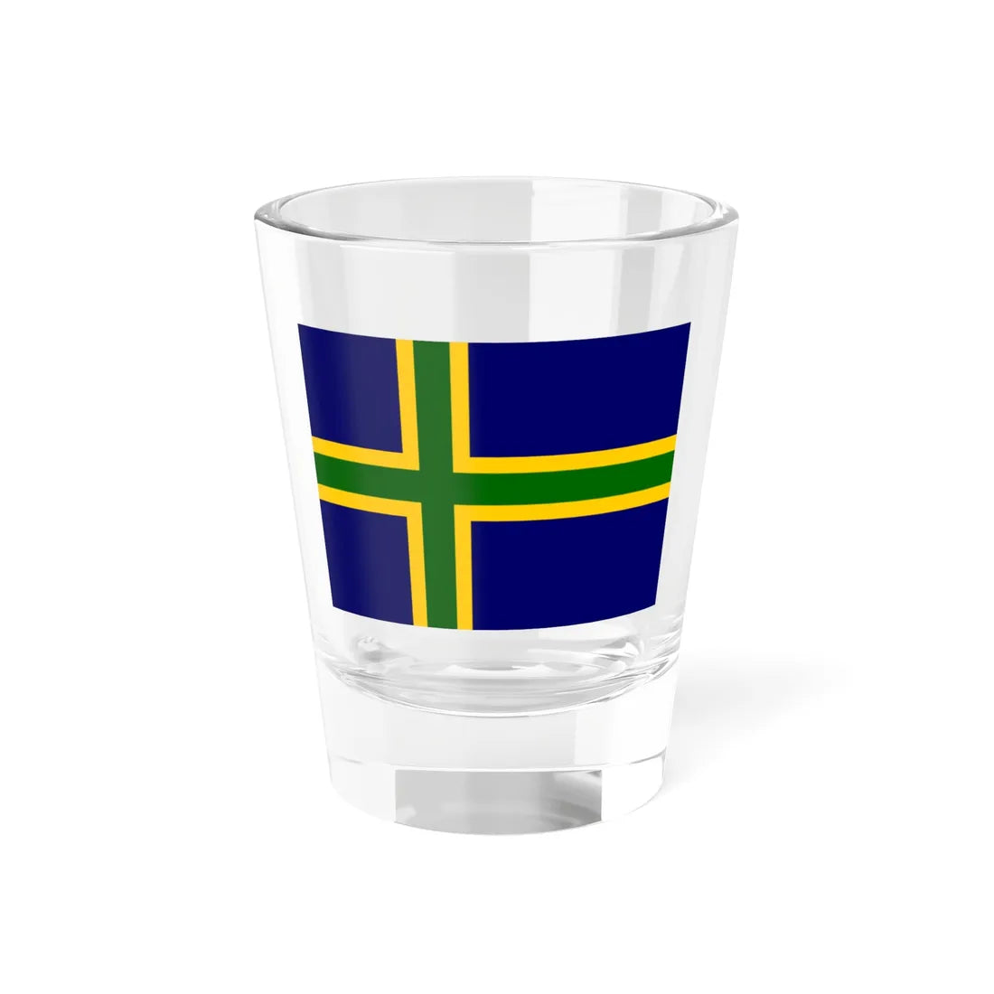 Vendsysselflag (Denmark) Shot Glass 1.5oz - Go Mug Yourself