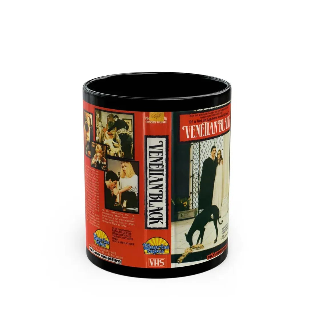 VENETIAN BLACK (VHS COVER) - Black Coffee Mug 11oz - Go Mug Yourself