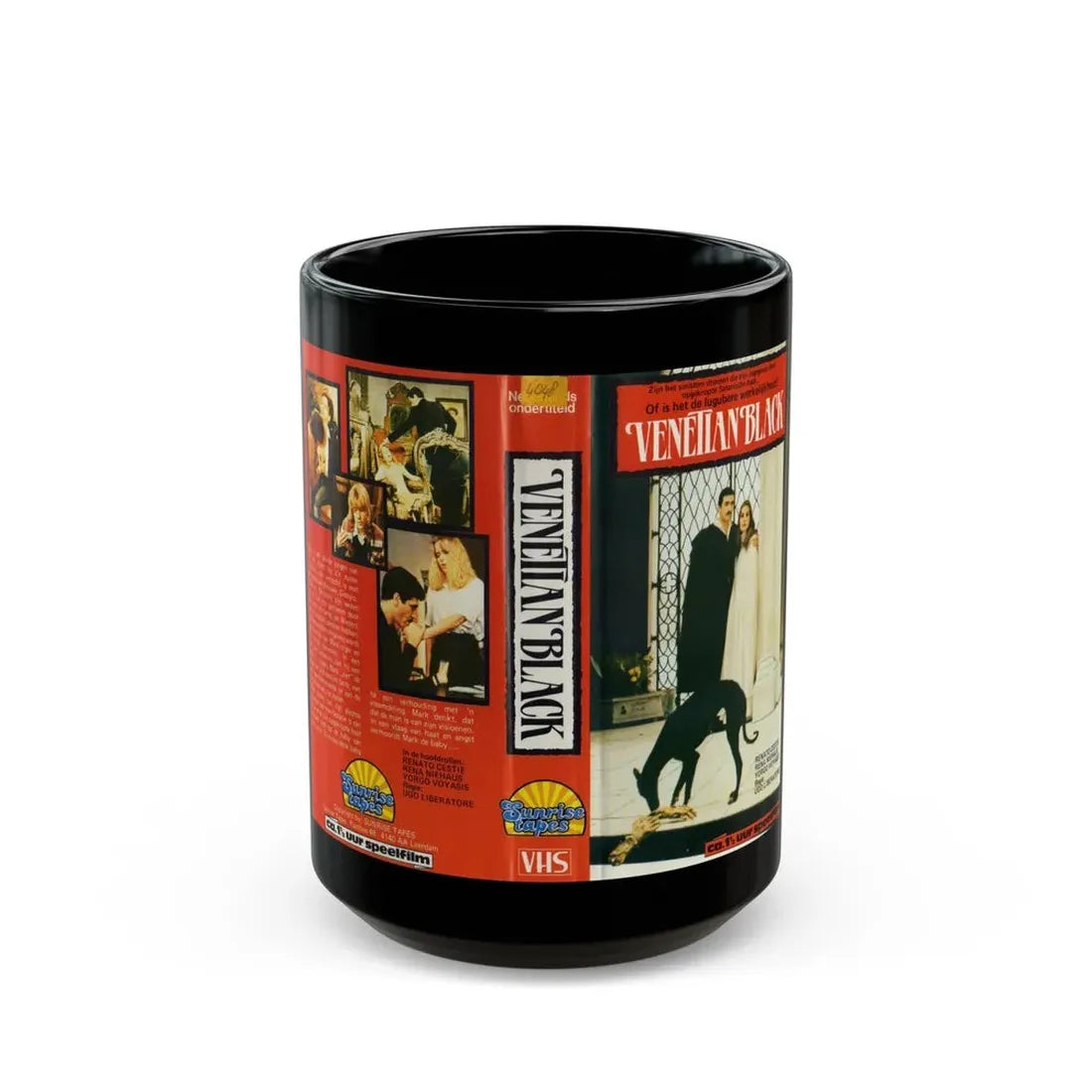 VENETIAN BLACK (VHS COVER) - Black Coffee Mug 15oz - Go Mug Yourself