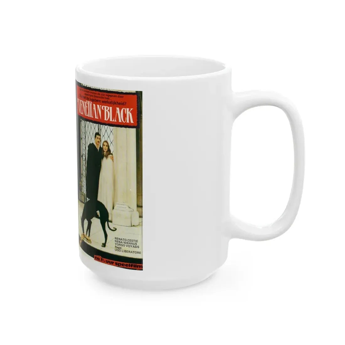 VENETIAN BLACK (VHS COVER) - White Coffee Mug - Go Mug Yourself